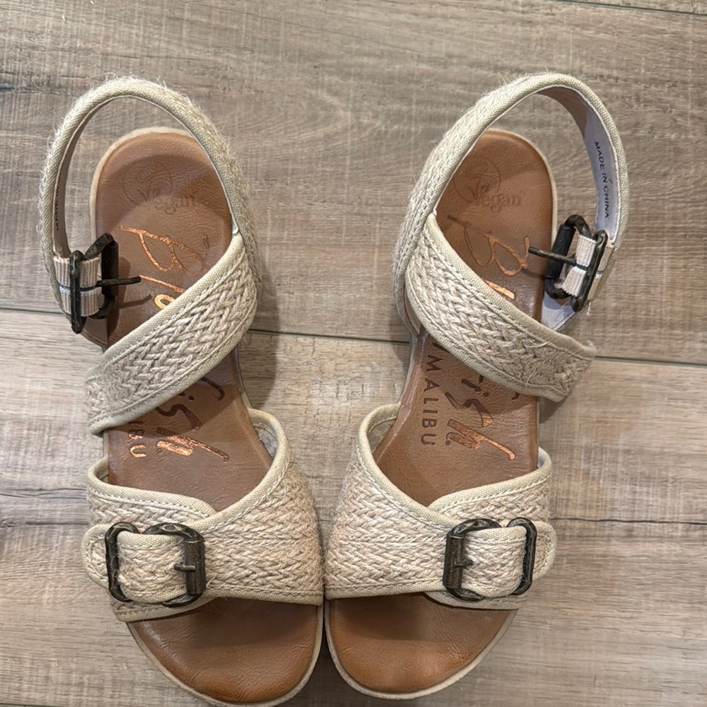 Blowfish Tan Woven Sandals